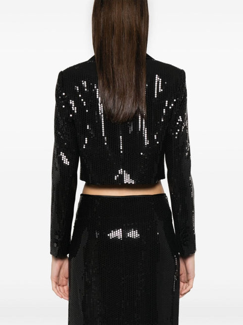 sequinned cropped blazer